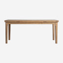 Mesa de comedor extensible de madera de fresno en color marrón claro 180 x 90 x 78 cm