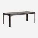 Mesa de comedor extensible de madera de fresno en color marrón lacado