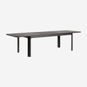 Mesa de comedor extensible de madera de fresno en color marrón lacado