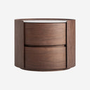 Mesita de noche de madera contrachapada en color marrón claro