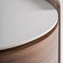 Mesita de noche de madera contrachapada en color marrón mate 48 x 47 x 49 cm – Diseño 2 – detalle