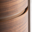 Mesita de noche de madera contrachapada en color marrón mate 48 x 47 x 49 cm – detalle