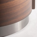 Mesita de noche de madera contrachapada en color marrón mate 48 x 47 x 49 cm – detalle