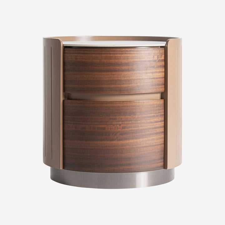Mesita de noche de madera contrachapada en color marrón mate 48 x 47 x 49 cm