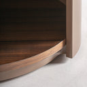 Mesita de noche de madera contrachapada en color marrón mate 49 x 47 x 49 cm – detalle