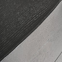 Mesita de noche de madera contrachapada en color negro de inspiración art déco 55 x 42 x 48 cm – detalle