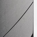 Mesita de noche de madera contrachapada en color negro de líneas contemporáneas 55 x 42 x 48 cm – detalle