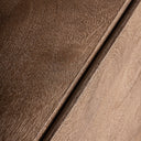 Mesita de noche de madera de mango y hierro en color marrón – detalle