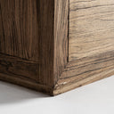 Mesita de noche de madera de olmo en color marrón 60 x 48 x 60 cm – detalle