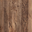 Mesita de noche de madera de pino reciclado en color marrón envejecido – detalle