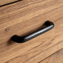 Mesita de noche de madera recuperada en color marrón natural – detalle