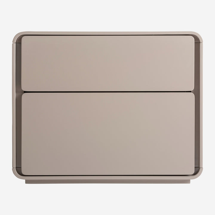 Mesita de noche de MDF en color beige