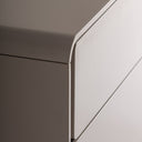 Mesita de noche de MDF en color beige – detalle