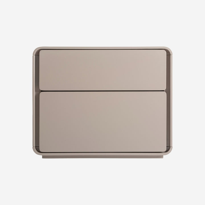 Mesita de noche de MDF en color beige