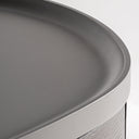 Mesita de noche de MDF y chapa de roble en color negro – detalle