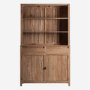 Mueble bar de madera de teca reciclada en color marrón claro envejecido