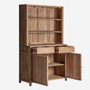 Mueble bar de madera de teca reciclada en color marrón claro envejecido