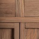Mueble bar de madera de teca reciclada en color marrón claro envejecido – detalle