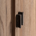 Mueble bar de madera de teca reciclada en color marrón claro envejecido – detalle