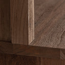 Mueble bar de madera de teca reciclada en color marrón claro envejecido – detalle