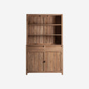 Mueble bar de madera de teca reciclada en color marrón claro envejecido