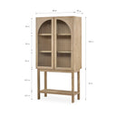 Mueble auxiliar de madera maciza natural, 80 cm, foto de producto (4)