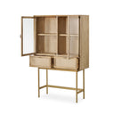 Mueble auxiliar de madera maciza natural y patas de metal, foto de producto (3)