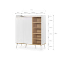 Mueble auxiliar de laminado blanco y patas de madera, foto de producto (3)