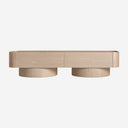 Mueble para TV de chapa de roble y madera contrachapada en color crema