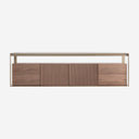 Mueble para TV de madera de fresno y cristal en color marrón claro