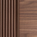 Mueble para TV de madera de fresno y cristal en color marrón claro – detalle