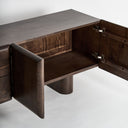 Mueble para TV de madera de mango en color marrón 200 x 40 x 56 cm – detalle