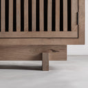 Mueble para TV de madera de mango en color marrón 253 x 45 x 53 cm – detalle