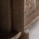 Mueble para TV de madera de mango en color marrón claro – detalle