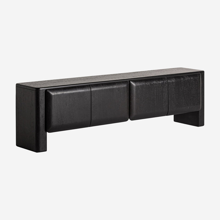 Mueble para TV de madera de mango en color negro