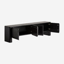 Mueble para TV de madera de mango en color negro