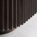 Mueble para TV de madera de mango y mármol en color marrón 200 x 40 x 50 cm – detalle