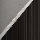 Mueble para TV de madera de mango y mármol en color marrón 200 x 40 x 50 cm – detalle