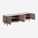 Mueble para TV de madera de mango y mármol en color marrón 200 x 45 x 60 cm