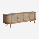 Mueble para TV de madera de mango y mimbre en color marrón