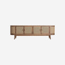 Mueble para TV de madera de mango y mimbre en color marrón
