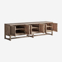 Mueble para TV de madera de olmo en color marrón 220 x 45 x 60 cm