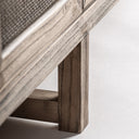 Mueble para TV de madera de olmo en color marrón 220 x 45 x 60 cm – detalle