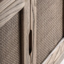 Mueble para TV de madera de olmo en color marrón 220 x 45 x 60 cm – detalle
