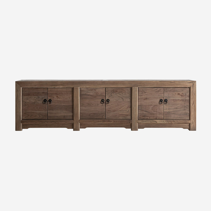 Mueble para TV de madera de pino reciclado en color marrón