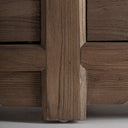Mueble para TV de madera de pino reciclado en color marrón – detalle