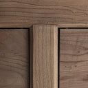 Mueble para TV de madera de pino reciclado en color marrón – detalle