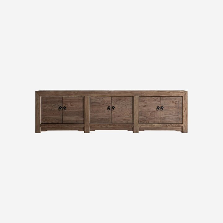 Mueble para TV de madera de pino reciclado en color marrón