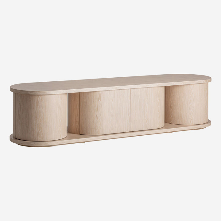 Mueble para TV de madera de roble en color beige