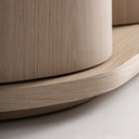 Mueble para TV de madera de roble en color beige – detalle
